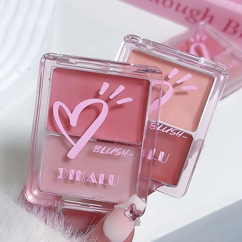 DIKALU Water Light Blush Cream Long Lasting Waterproof Cheek Tint Face Contouring Makeup Milk Tea Color Hydrating