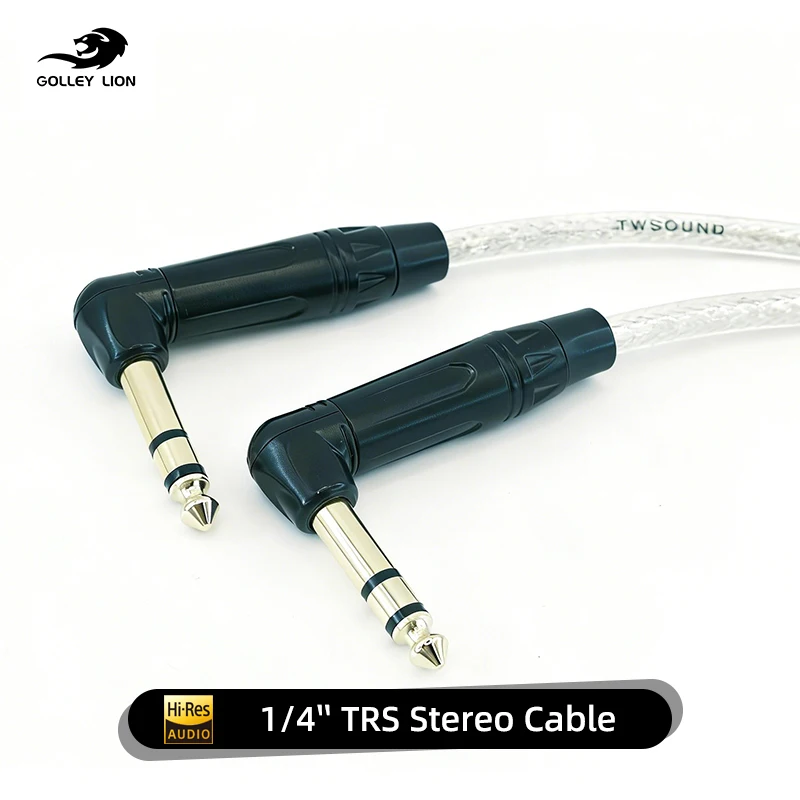 TRS CableTRS Cable- Noise Free  Long-Lasting Stereo  Audio Cable Balanced Interconnect Line Electric Guitar Mixer Studio Monitor