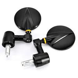 Nordson 22MM CNC Aluminum Motorcycle Black Round Handle Bar End Rearview Side Mirrors Racer For Honda Suzuki Kawasaki BMW KTM