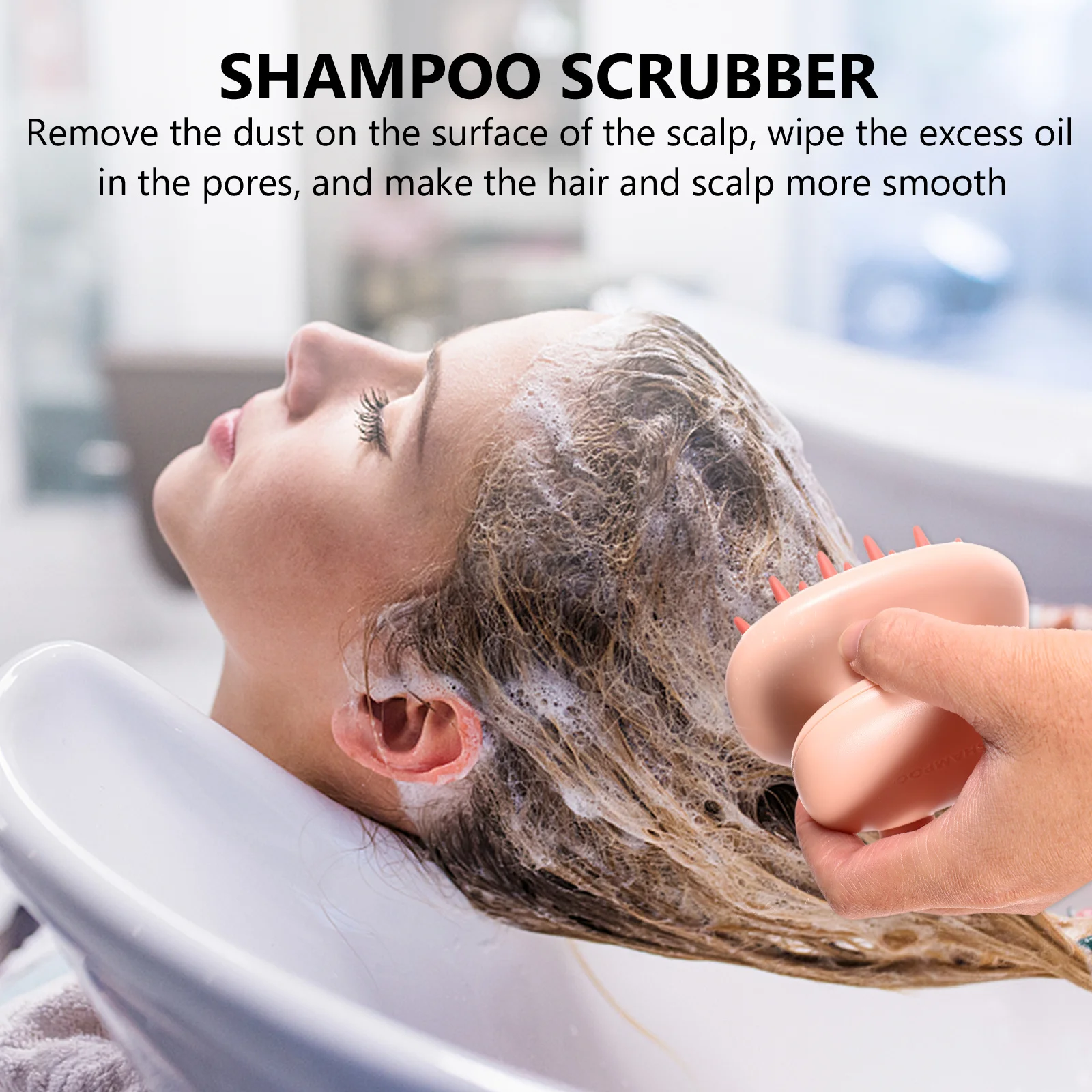 

Scalp Shampoo Brush For Wet Dry Hair Exfoliating Scrubber Deep Clean Pore Cleansing Handheld Massager Tool Massage