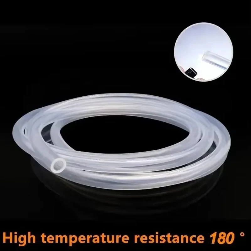 1 Meter Food Grade Transparent Silicone Rubber Hose ID 0.5 1 2 3 4 5 6 7 8 9 10 mm Flexible Nontoxic Silicone Tube Clear soft