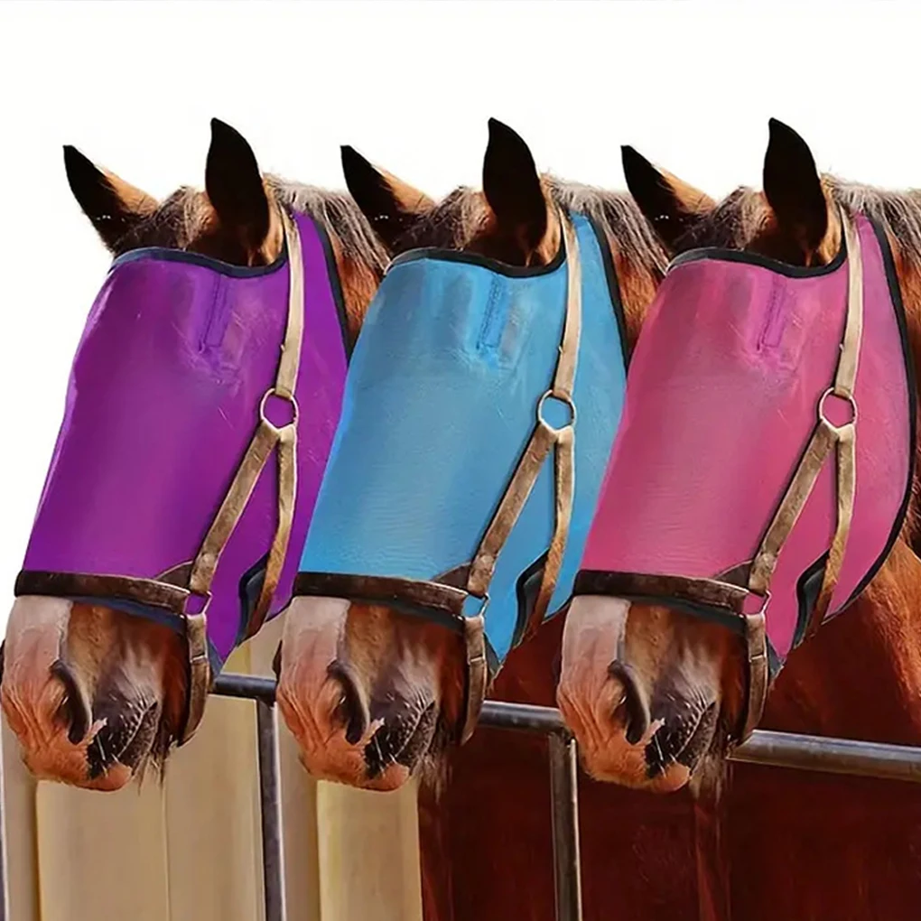 Polyester Protective Horse Mask With Leopard Pattern For Comprehensive Facial Care Made Of Materials type+2