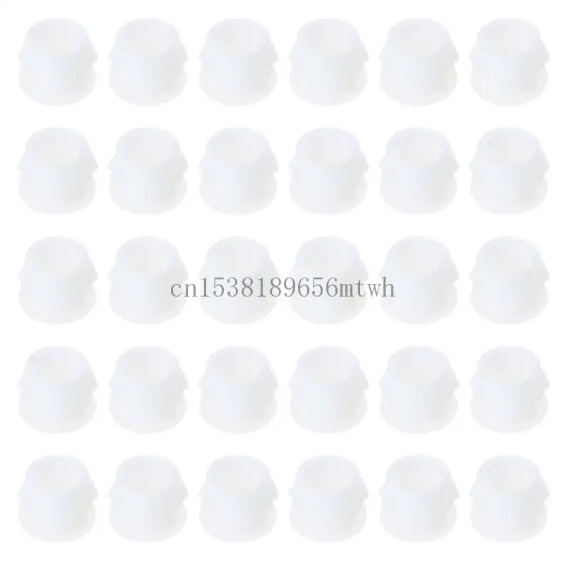 

30Pcs White Plastic Hole Plugs Screw Caps Cover for Kitchen Cabinet Furniture B03D