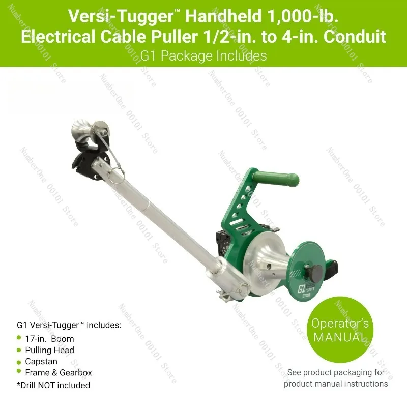 Extrator de cabo portátil de 1.000 libras, 1/2 - 4 polegadas