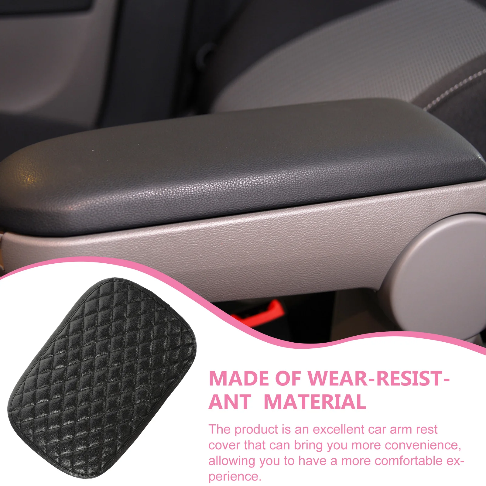 Armrest Box Pad PU Material Car Cushion Anti-dirt Console Cover for Universal Covering Convenient