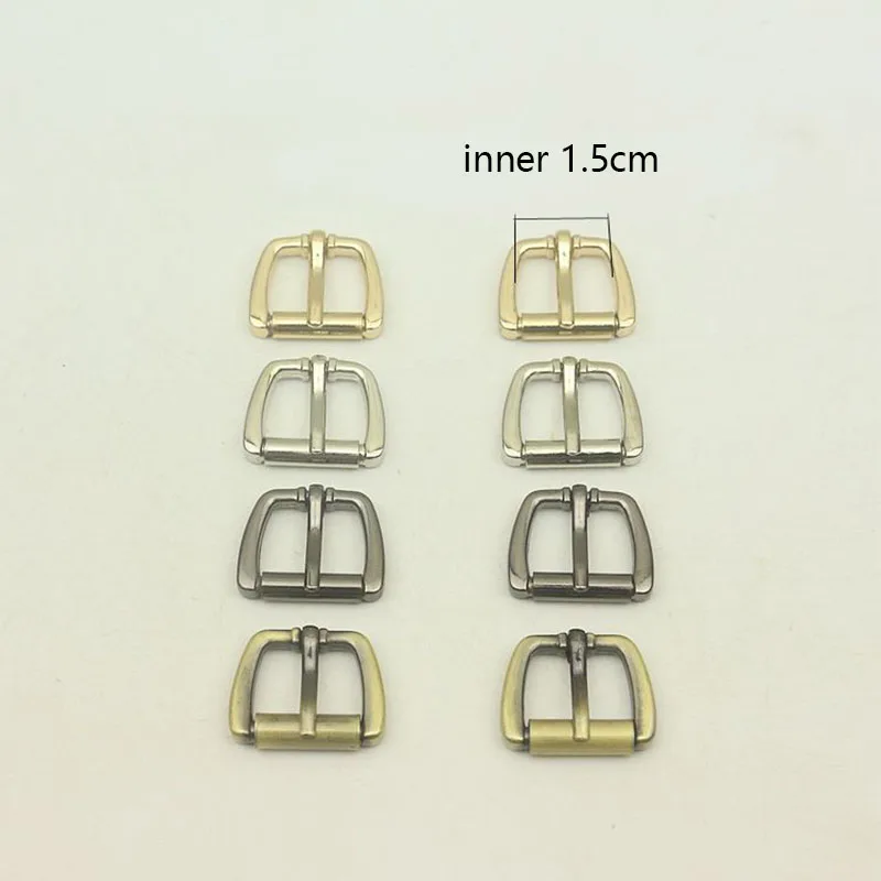 

30pcs 15mm Metal Pin Buckle Bags Strap Adjustment Hook Clasp DIY Garment Decor Slider Button Shoes Belt Buckles Accessories