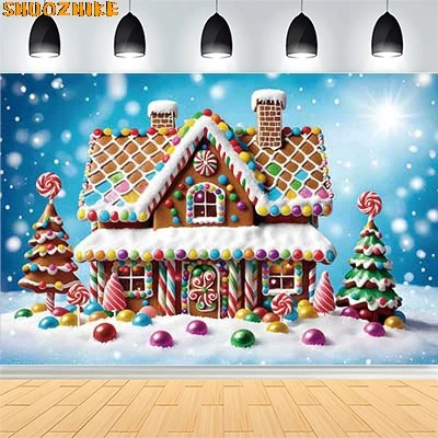 

Christmas New Year Clock Decor Backdrop Photography Vintage Xmas Trees Gifts Snow Winter Indoor Photo Studio Background TY-98