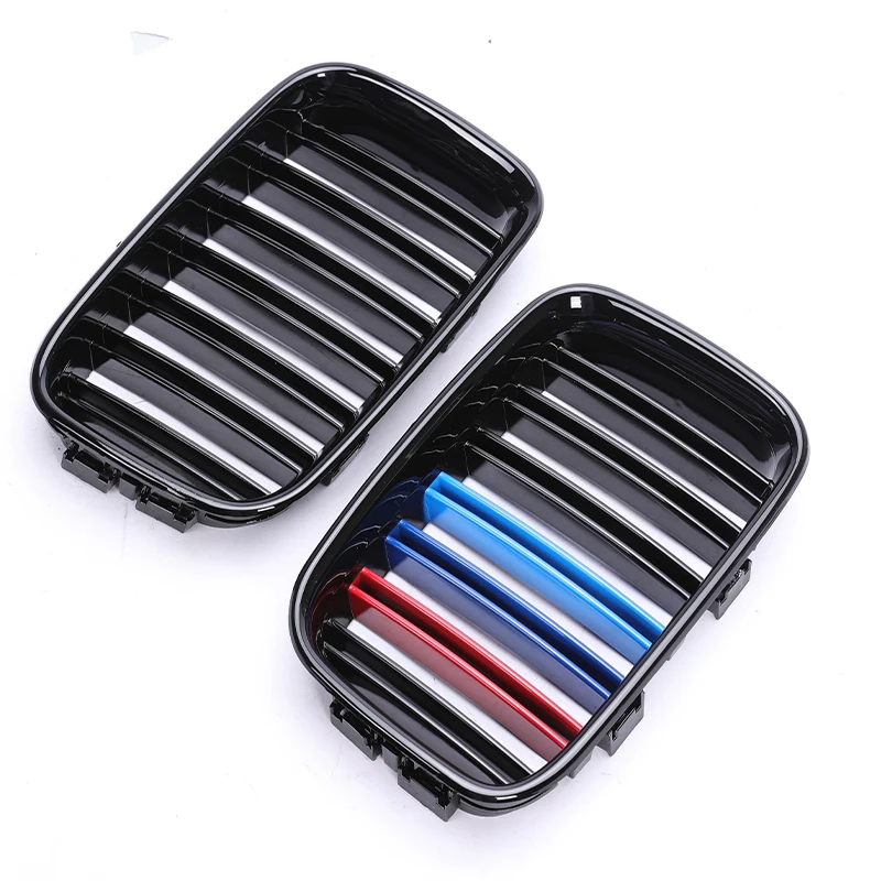 Single Double Line Kidney Grill Chrome Frame Silver Grill For BMW 3 Series E36 Pre-LCI Coupe Sedan 1992-1996 316i 318i 320i 325i view 5