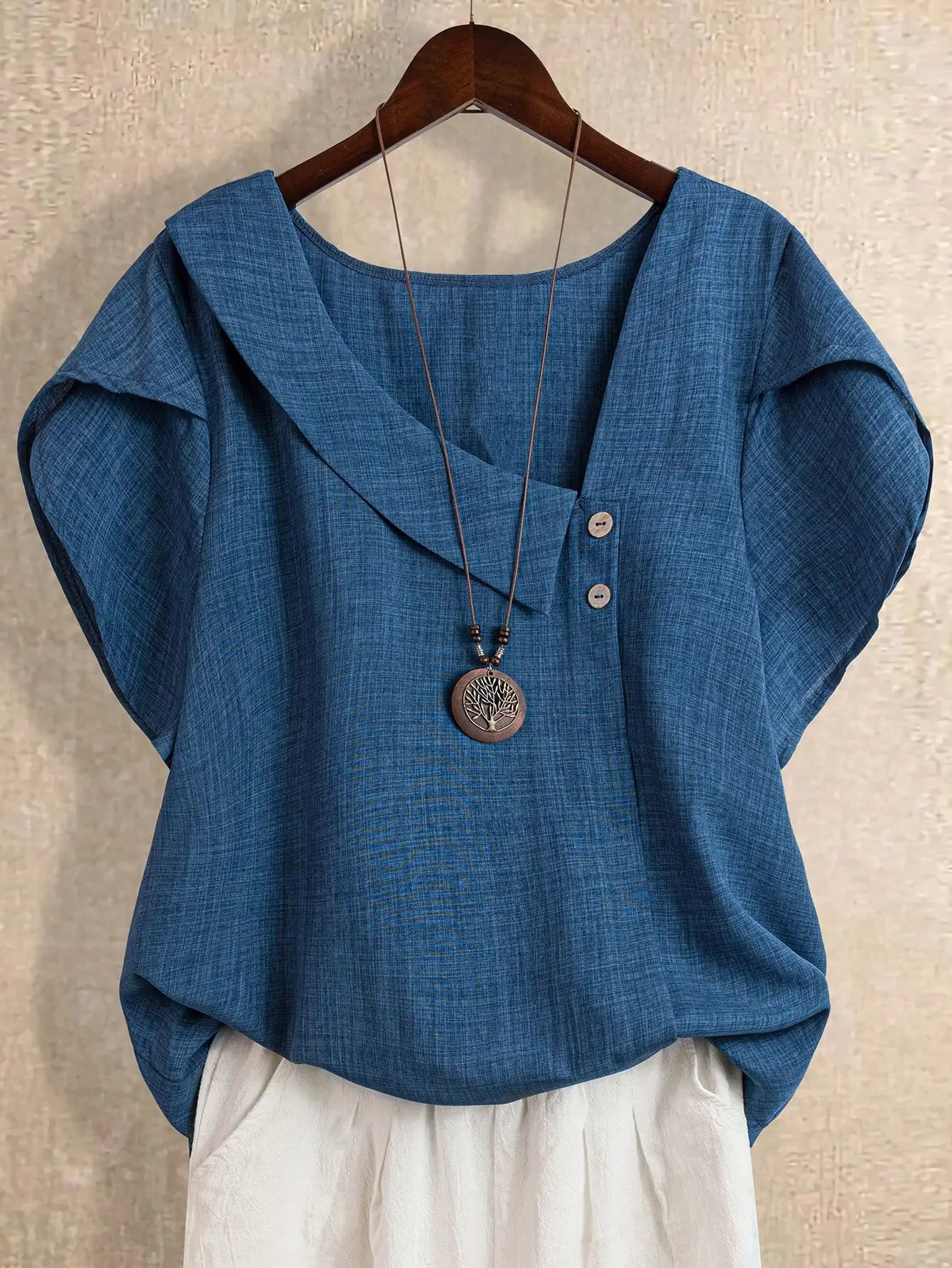 Elegant Casual Women's Top Asymmetrical Collar Trendy Female Blouse Fashionable Uneven Neck Design Ladies' Shirt
