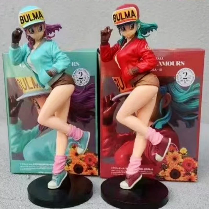 25cm Dragon Ball Anime Figure Bulma Glitter & Glamours Hot Statue Hentai Action Figurine Ornaments Pvc Model Christmas Gift