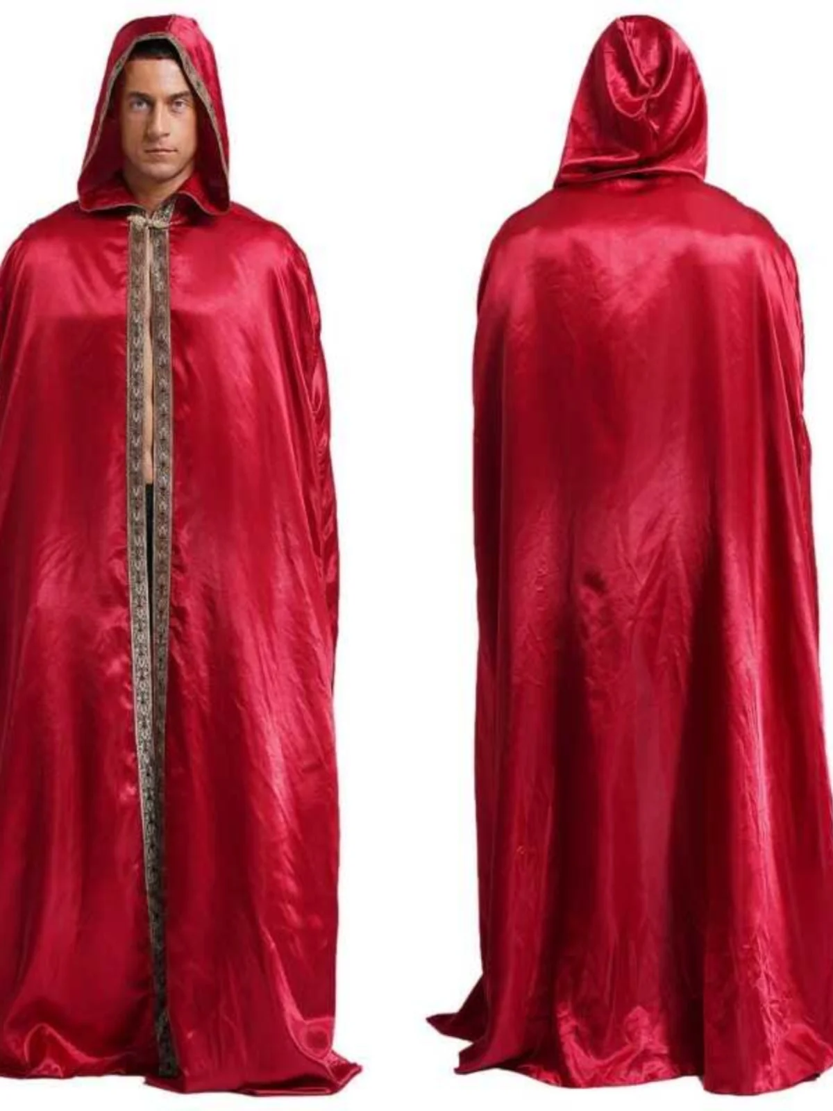 Kostium na Halloween, przebranie czarodzieja, szata do odgrywania ról, występ sceniczny, płaszcz dla dorosłych, materiał poliestrowy, tradycyjny chiński...