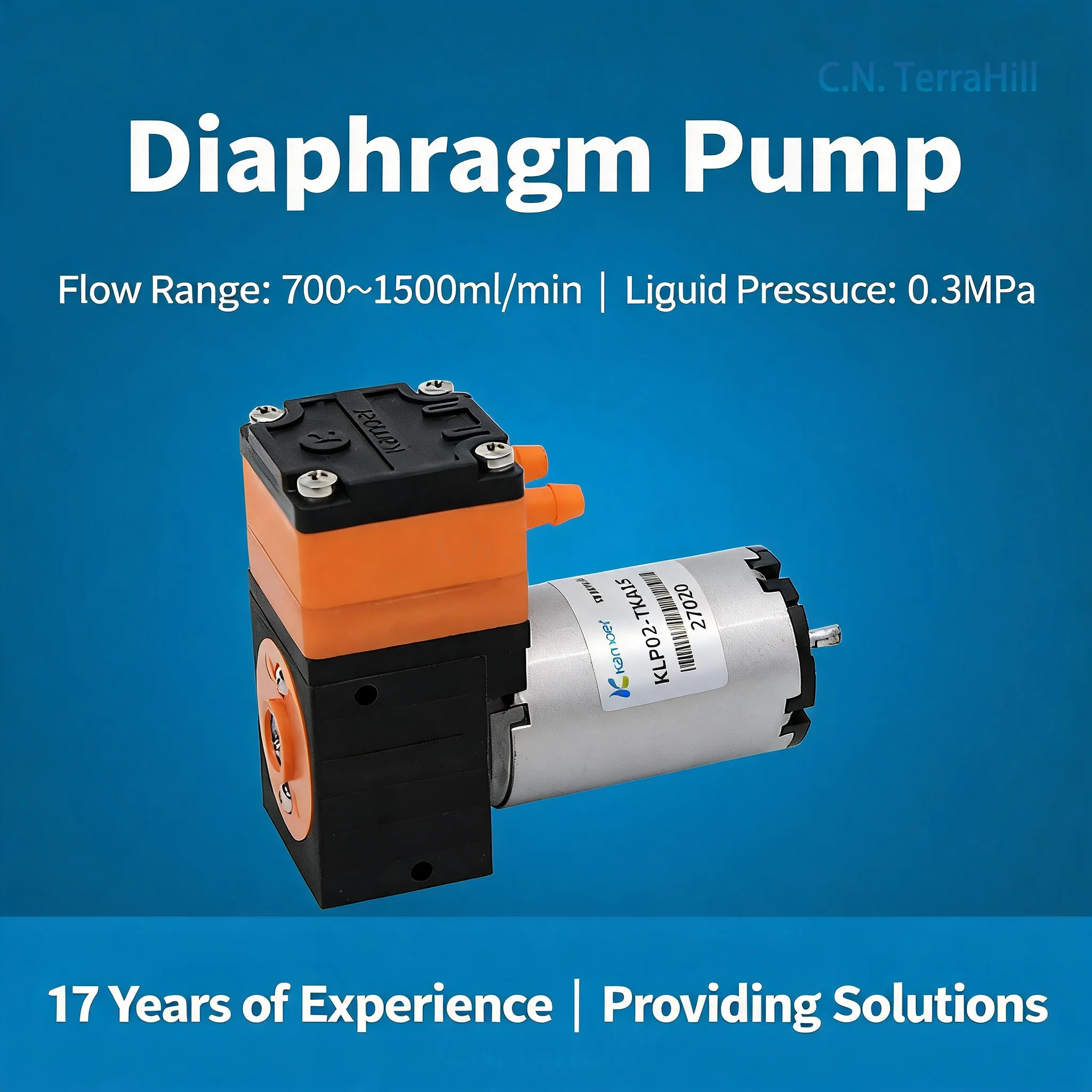 Mini Electric Diaphragm Liquid Pump 12V 24V for Lab Fluid Circulation and Waste Transfer in Analytical Instruments KLP02