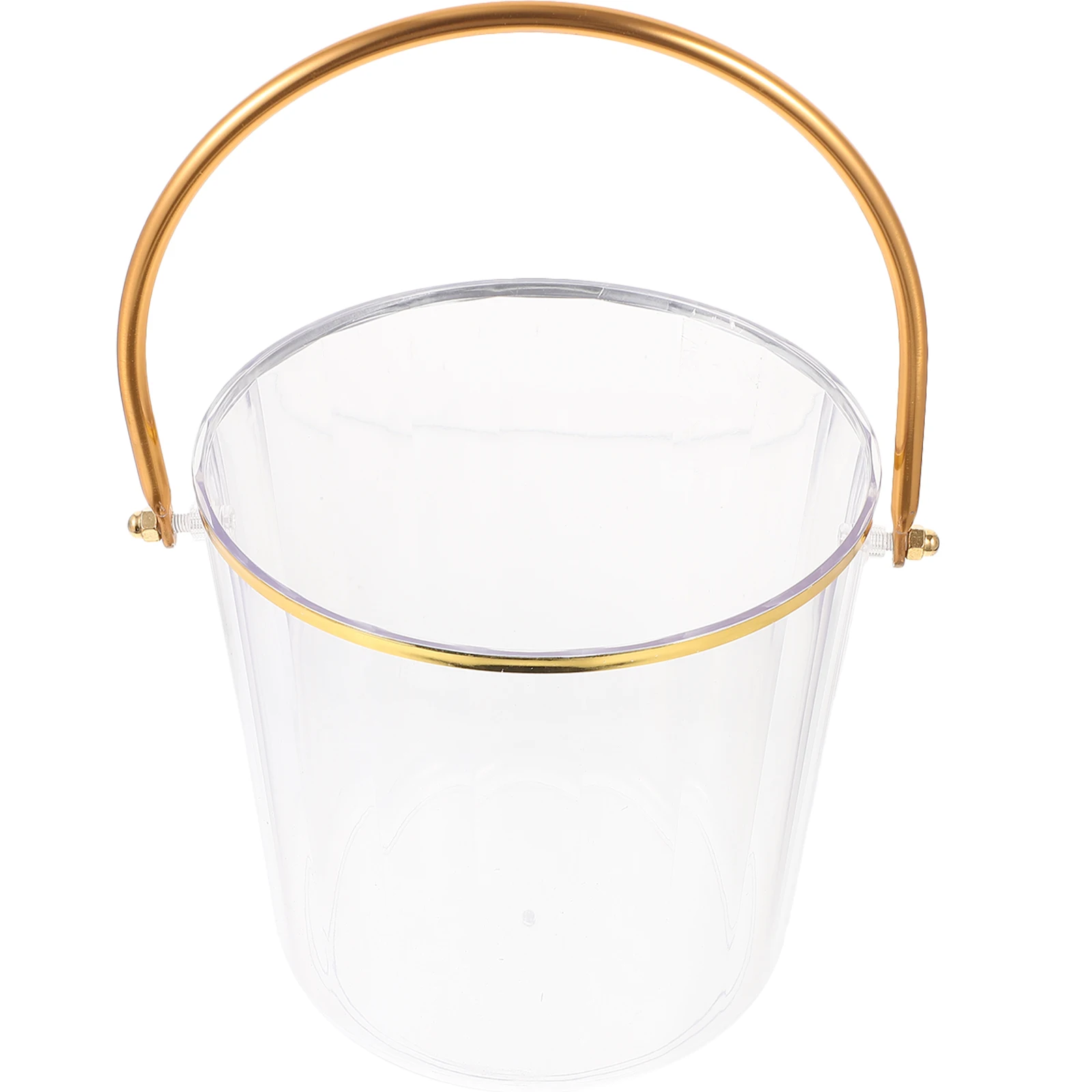 

Transparent Ice Plastic Portable Firm Cooler Reusable Storage Home Party Barbecue Picnic Bar Bucket Bottled Beverage