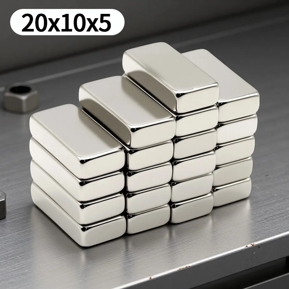 20x10x5mm Block Super Strong Magnet Powerful Neodymium Magnets N35 NdfeB Permanent Magnetic imanes Refrigerator Magnet