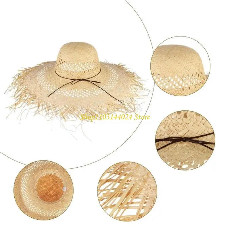 N5KE Wide Border Hat Minimalists Hat Quick Drying Hat Personality Accessory Hat for Garden Event