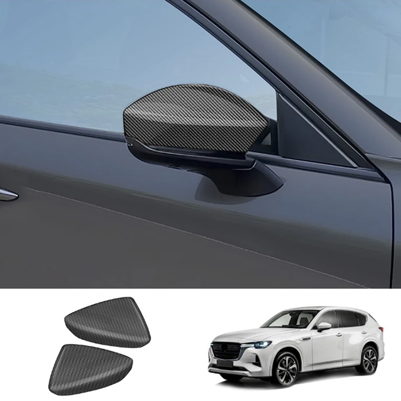

Car Silver Rearview Side Mirror Cover Trim Frame Side Mirror Caps For Mazda CX-60 2022 2023 Replacement