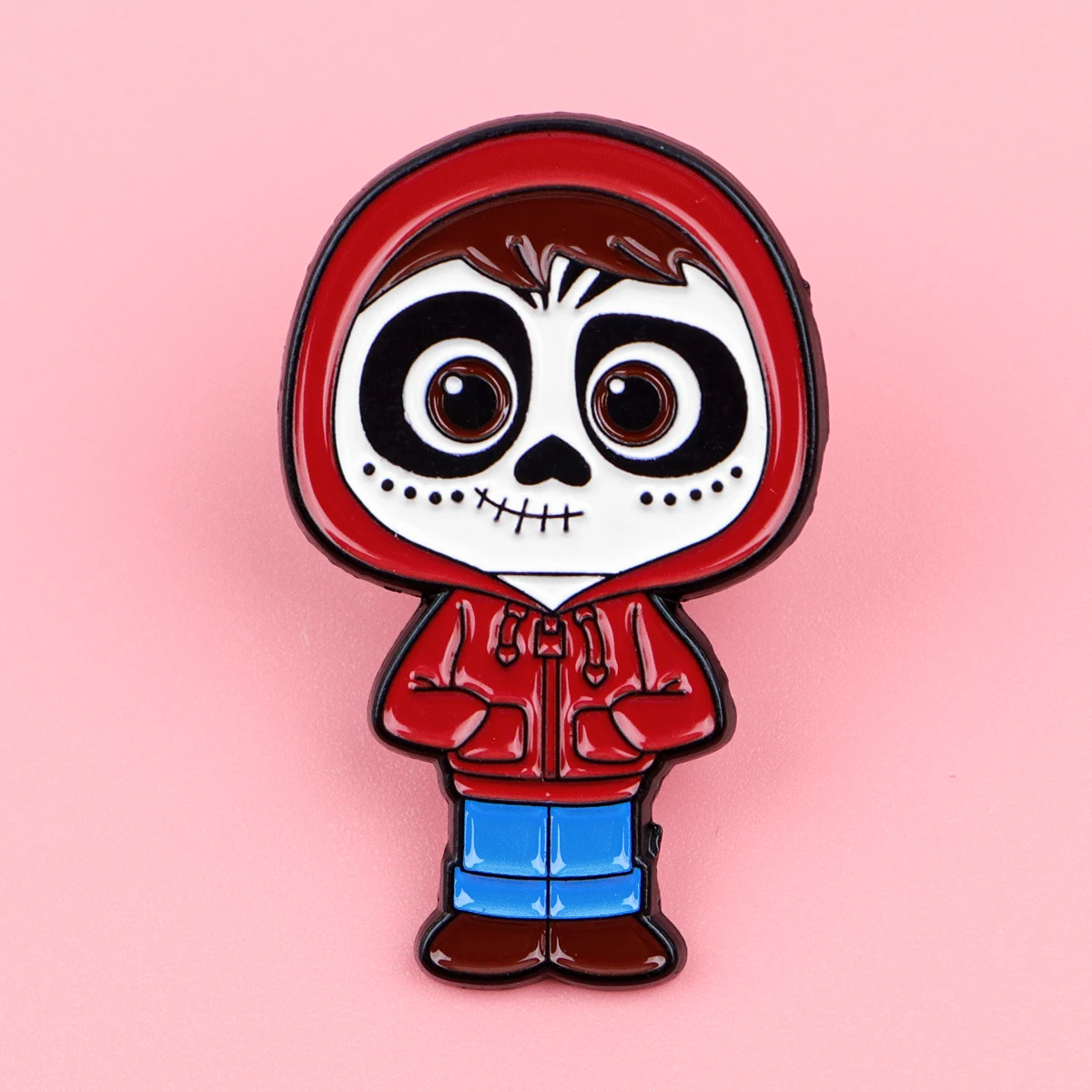 الكرتون الهيكل العظمي المينا دبابيس الفيلم دبابيس شارة التلبيب دبوس لحقيبة الظهر الملابس والاكسسوارات الكرتون مجوهرات هدايا عيد #3