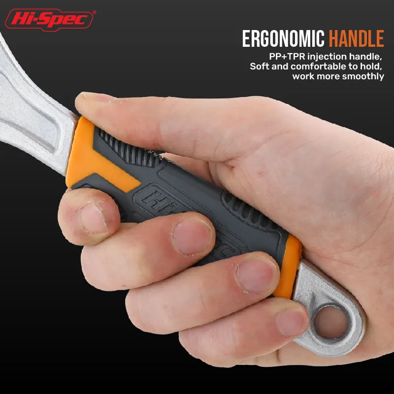 Llave de trinquete ajustable de 8 pulgadas, llave Universal de acero al cromo vanadio para el hogar y el baño, herramienta de mano