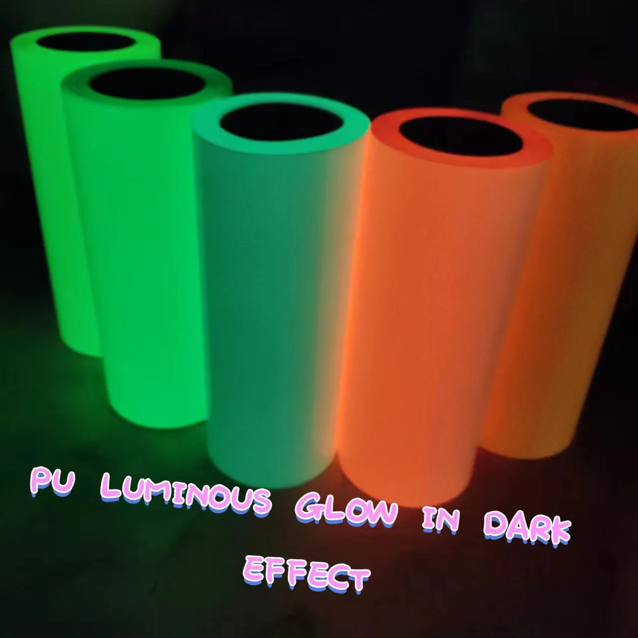 CHEONET HTV - Vinilo Termotransferible Luminoso que Brilla en la Oscuridad, HTV Noctilucente para Máquina de Prensa de Calor, Vinilo Termoadhesivo para Camisetas