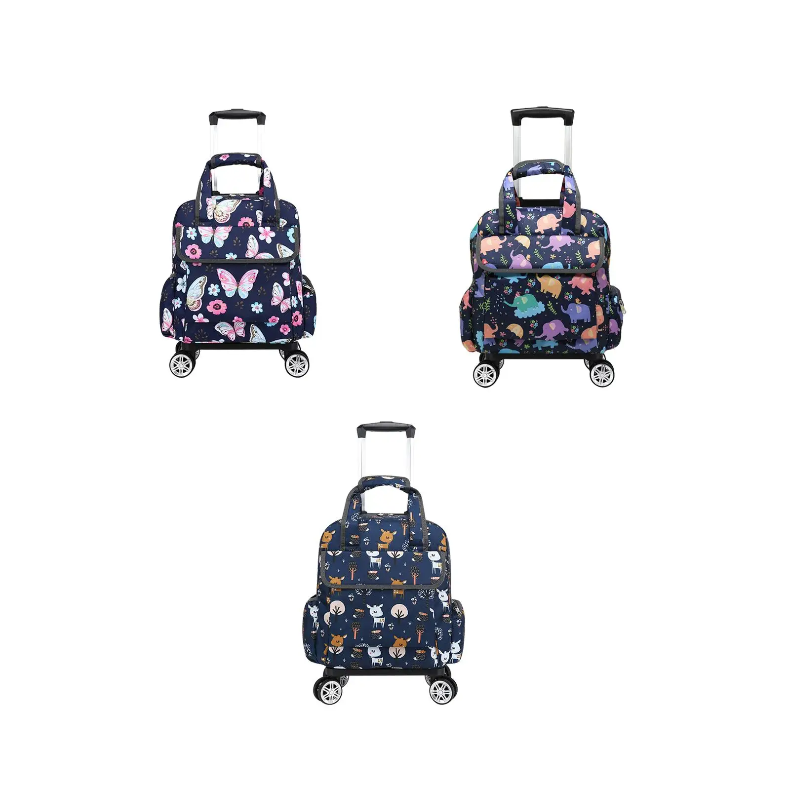 

Garment Bag with Wheels Luggage 16inch Organizer Storage Rolling Luggage Waterproof Duffel Tote Oxford Cloth Travel Duffel Bag