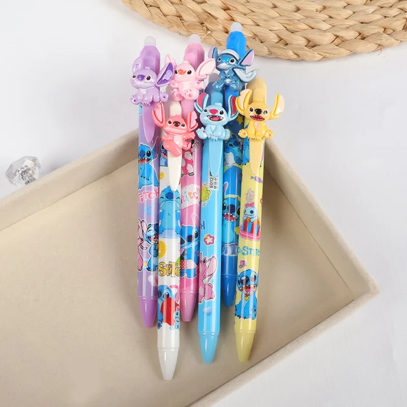 6/36pcs Disney Stitch Erasable Gel Pen Cartoon Cute Lilo 0.5 Black Signature Pen Student Stationery Gift Kawaii Ballpoint Pen - Image 3