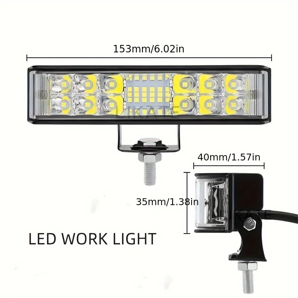 Led light bar, 6inch triple row led work light, led pods light for Trucks motorcycle Off Road ATV UTV SUV Boat