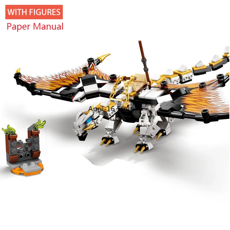 Ninja Series Master Wu's Fighting Flying Dragon Building Blocks Bricks Compatible 71718 with Figures Toys Kids Christmas Gifts