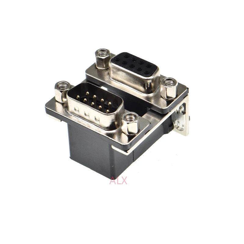 doubule DR9 DB9 Mixed MALE female PCB Mount serial port CONNECTOR RIGHT ANGLE D-Sub RS232 COM CONNECTORS Adapter 9 PIN 9P