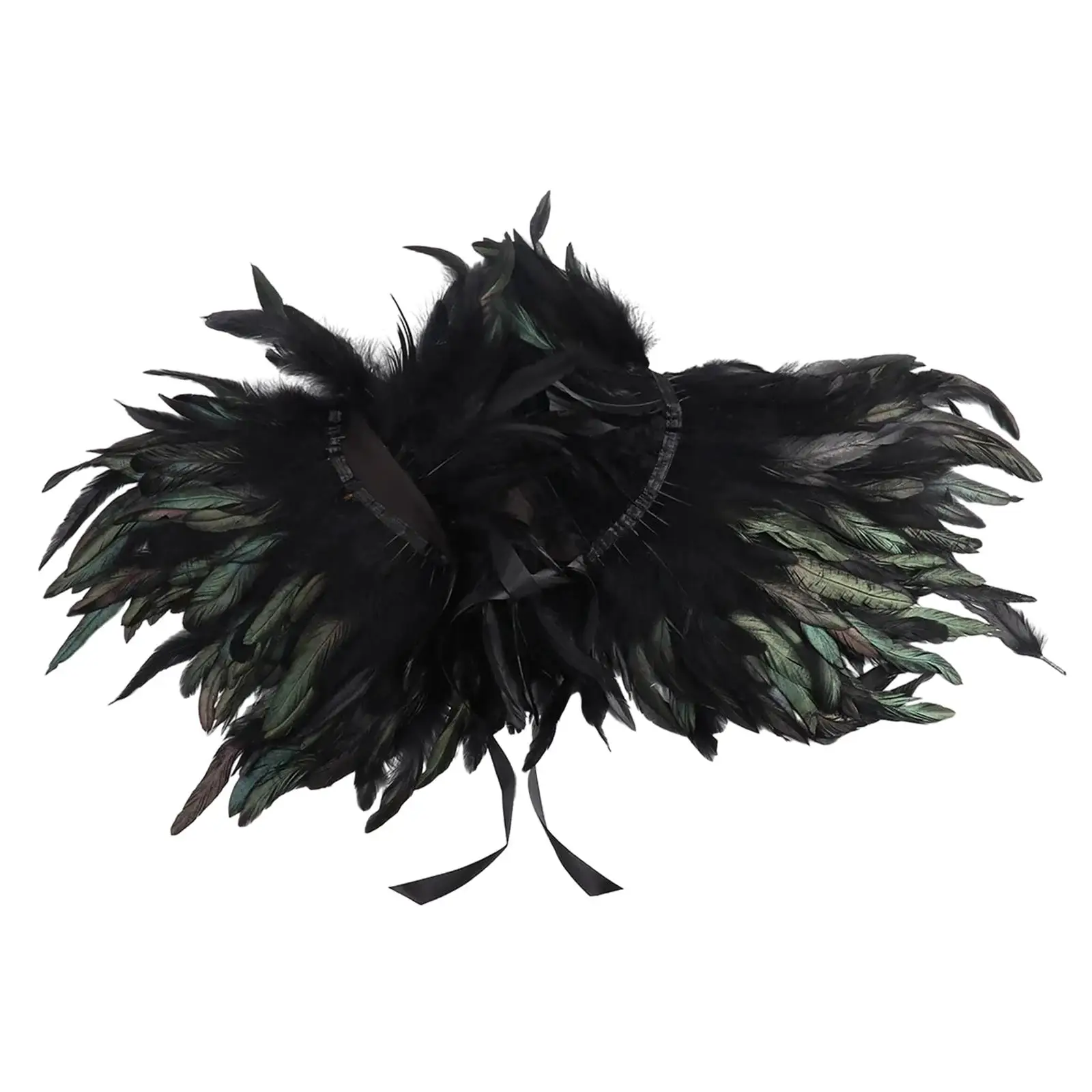 Shoulder Wrap Cape Feather Shrug Shawl for Halloween Costume Accessories
