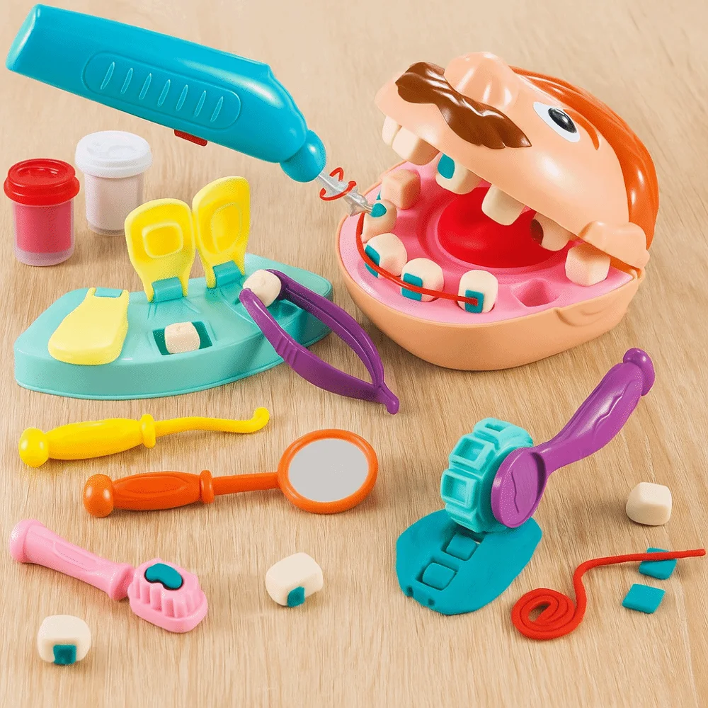 Educational Mud Children Doctor Set Role Play Interactive Doctor Pretend Play Kit DIY Exquisite Puzzle Doctor Gift