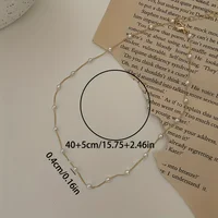 A stylish and minimalist faux pearl necklace, ideal for women's daily wear, gifting or party occasions. It pairs well with all kinds of outfits and fully embodies an elegant temperament. - Image 2