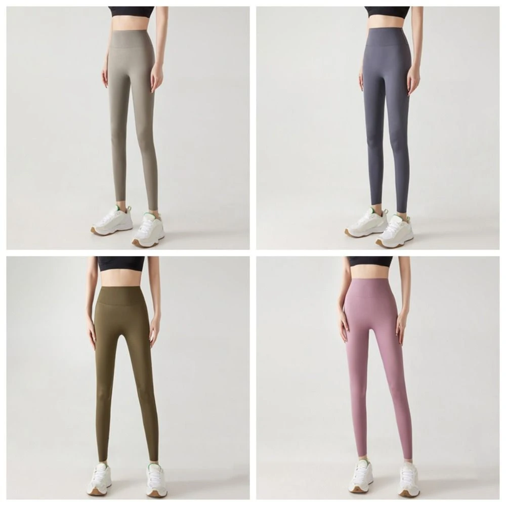 Leggings de ioga finas para mulheres, slim fit, estiramento, jogging capri, meia-calça justa, esportes, aperto abdominal