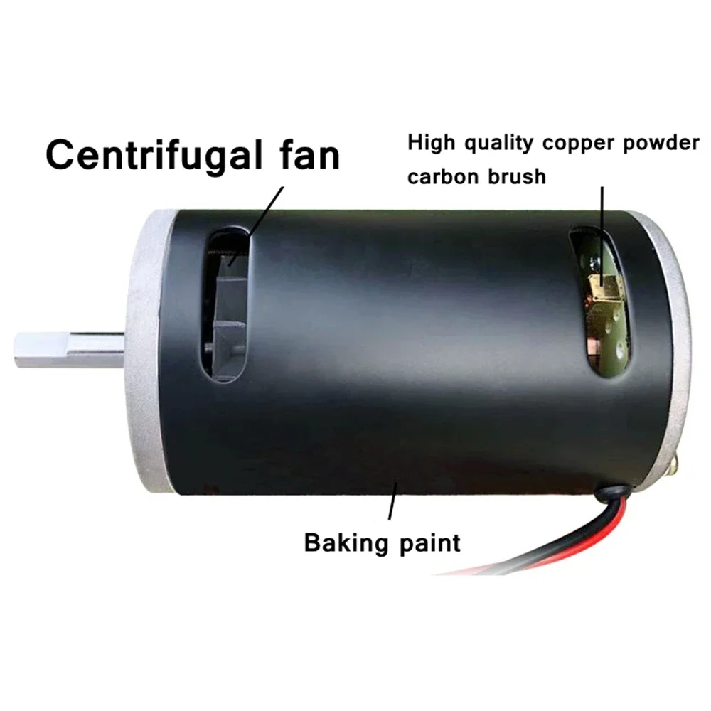 24V 500W High power 77MM Dual bearing Permanent magnet DC motor 3000-7000RPM 300W For Lathe Belt Cutting Machine