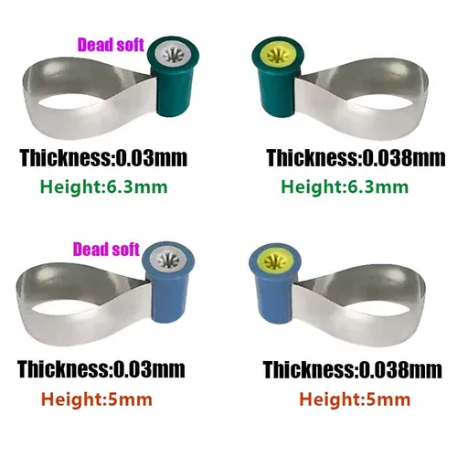 Imagen 2 del producto Perilla de bandas de matriz Dental, sistema de matriz SuperCap de forma anatómica contorneada de doble cara, recarga de matrices de Metal SuperMat para dentista