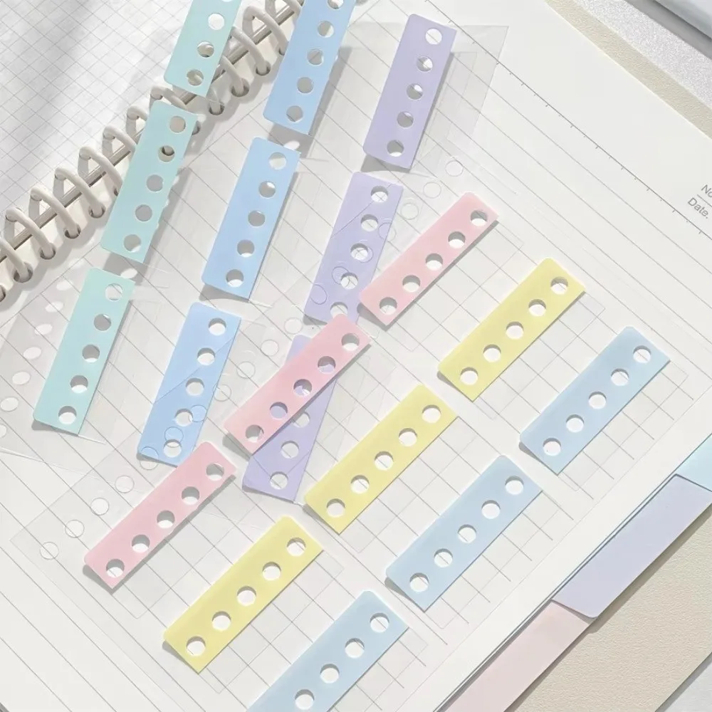 Self-adhesive Binding Hook Stickers with Round Holes for DIY Notebook Diary Loose Page Storage Labels Photo Storage Boxes