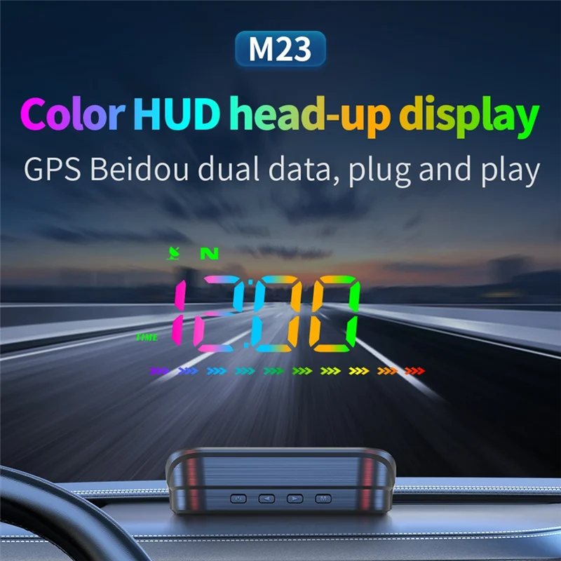 

Автомобильный HUD GPS проекционный дисплей проектор на лобовом стекле MPH KMH спидометр проектор компас сигнализация превышения скорости-Y41A