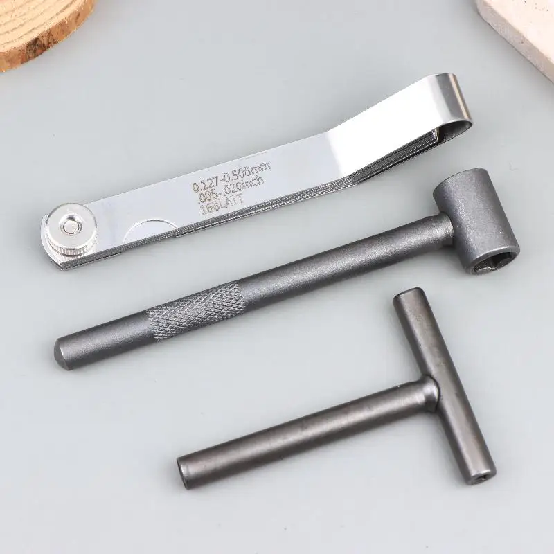 Engine Valve Adjustment Tool Set for Motorcycles Complete with Spanner and Feeler Gauge for Precision