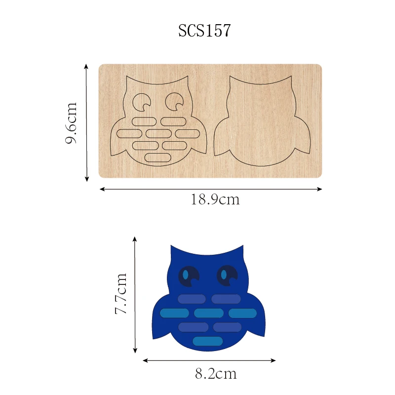 Wooden Cutting Knife Die, Owl Instrument, Used with the Machine, SCS157-2
