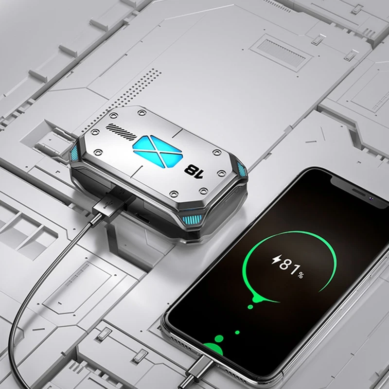 1 Satz Gaming-Kopfhörer Wireless Touch-Kopfhörer Smart Digital Display In-Ear-Kopfhörer