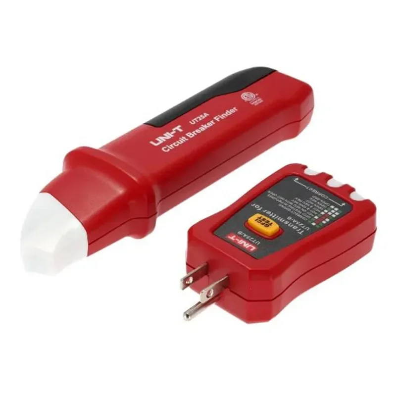 UNI-T UT25A Tester per prese Finder Tester per prese con indicatore LED per interruttore automatico professionale con sensibilità regolabile