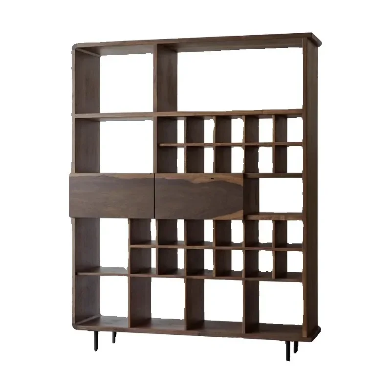 Silent Wind Bogu Frame Black Sandalwood Natural Edge Solid Wood, Display Cabinet