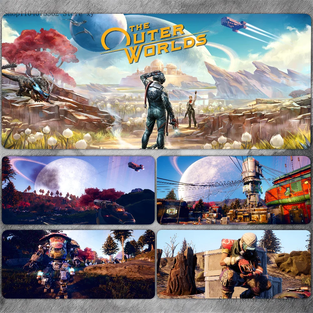 The Outer Worlds Game Mousepad Large Keyboard Desk Mat Gaming Mouse Pad LockEdge Non-slip Mat