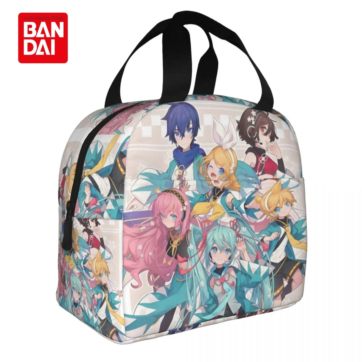 Bandai Hatsune Miku Weak Voice Lunch Bag for School Kids Office Sac Lunch Portable Thermal Cooler Lunch Box Handbag Gift