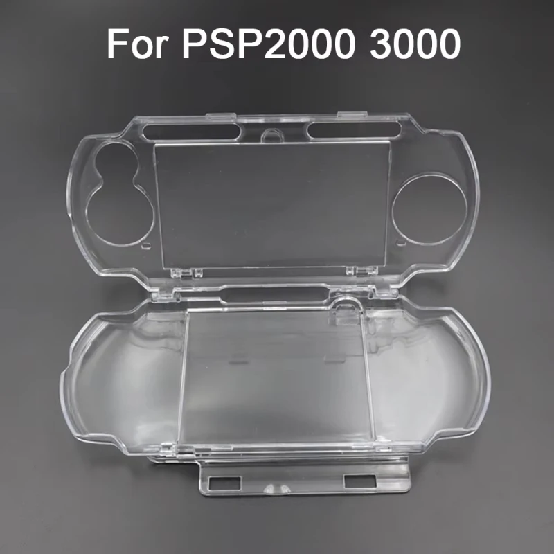 Replacement Transparent Hard Housing Snap Case, Lightweight Full Coverage Protective Carry Cover For Sony PSP 2000 & PSP 3000
