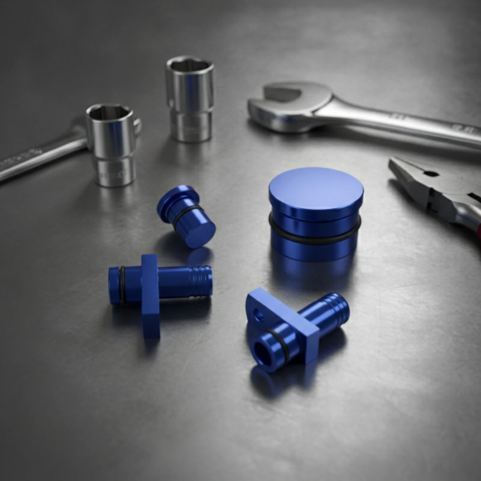 PCV Reroute Kit with Plug Direct Fit PCV Reroute Fitting Block off Plug Threaded Automotive Part Compact for Mechanics