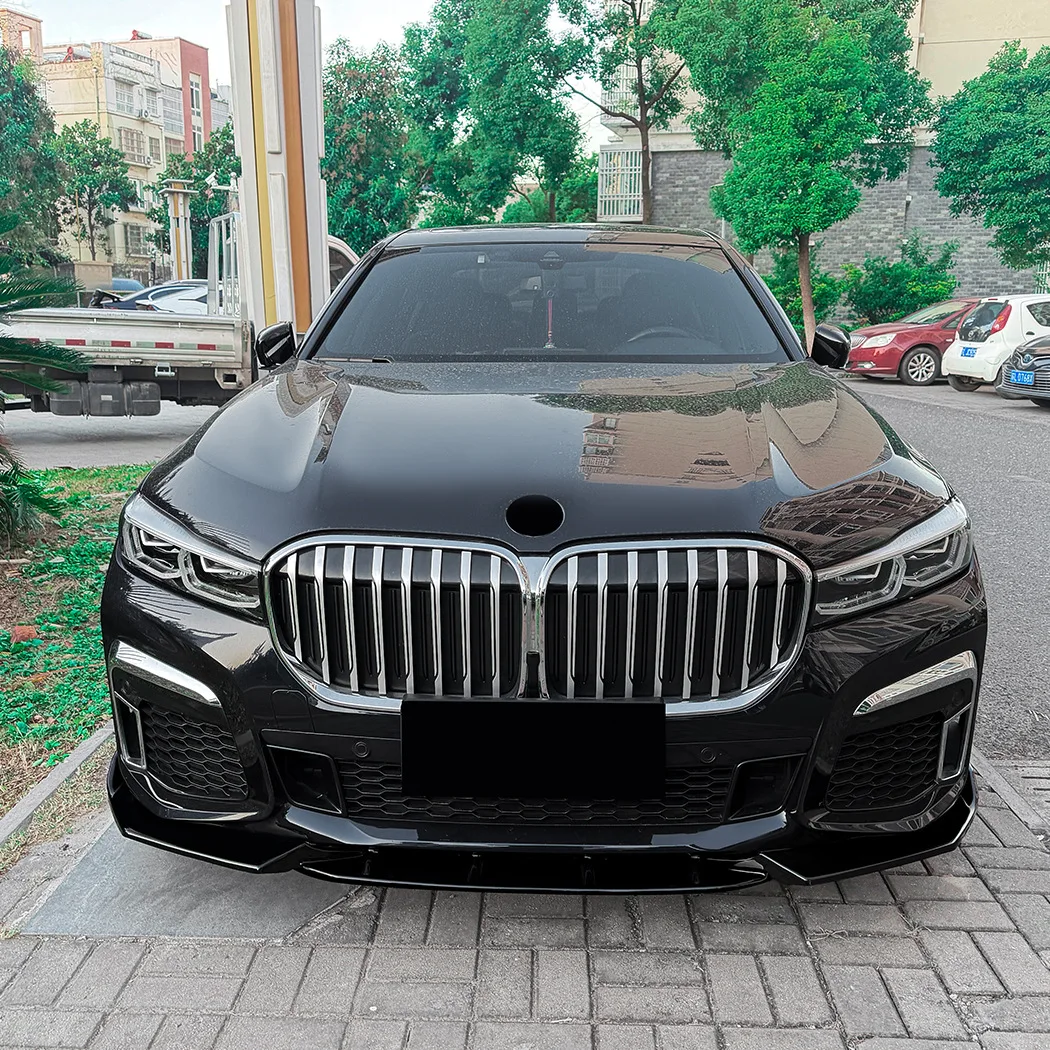 2019-2022 Bodykits Mod Gloss Black M Performance Style Front Bumper Splitter Lip Spoiler For Bmw G11 G12 7 Series M Sport Lci