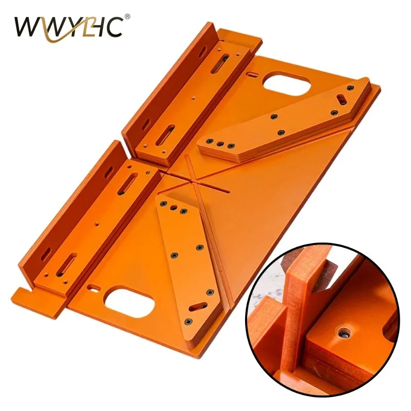 Suitable for Table Saw Bottom Plate Frame Decorative Thread Cutting Guide Tool 45/90 Degree Circular Saw Guide Rail