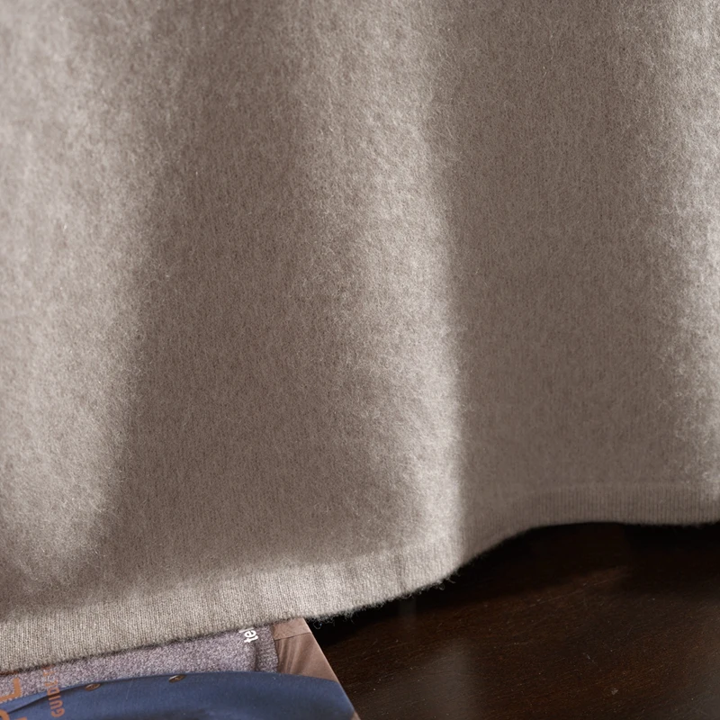 Luxury 100% Pure Cashmere Sweater Men's Thick Half Zipper Stand Up Collar Pullover Winter Warmth Men's Clothing Soft And Comfort