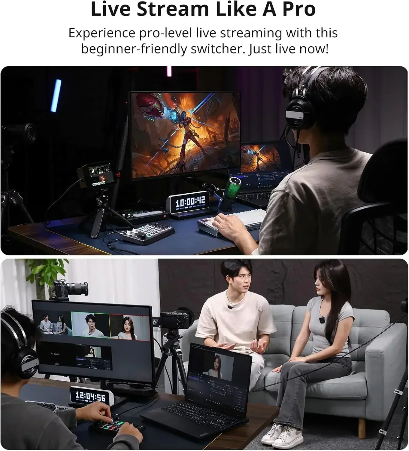 4 قناة HDMI فيديو خلاط الجلاد 4x2 1080P بث متعدد الكاميرا البث المباشر الجلاد دعم PGM PVW PIP OBS تسجيل #6