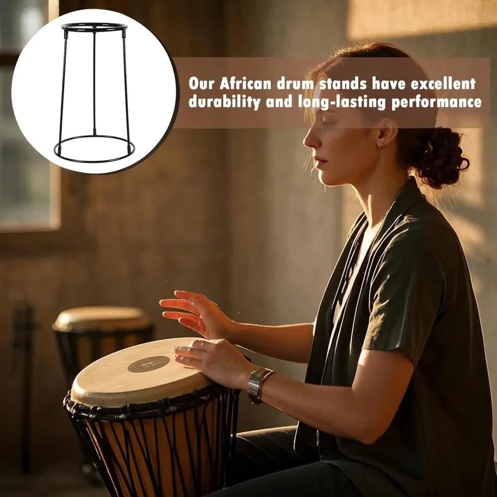ขาตั้งกลองแอฟริกัน กลองแอฟริกันขนาด 8-12 นิ้ว สากล ปลดปล่อยขาของคุณ การตีกลองที่สะดวกสบาย จับกระชับ แข็งแรง ทนทาน